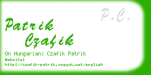 patrik czafik business card